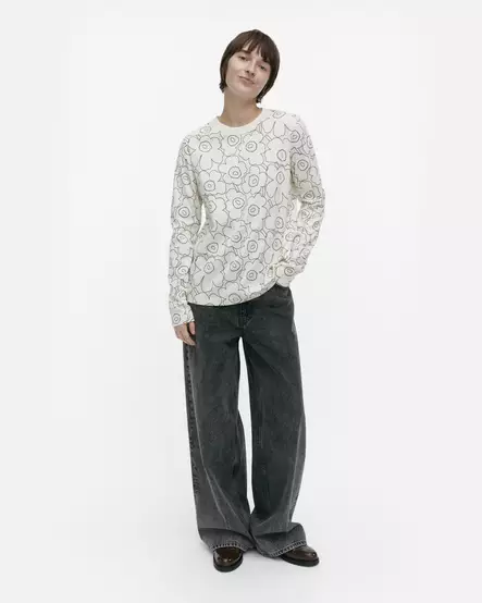 Marimekko Sekunti Piirto Unikko Trikoopaita - Trikoopaidat ja Collegepaidat - 094664-190 - 1