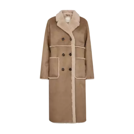 FREE/QUENT Lamse Pitkä Keinomokkatakki Vuorella - Toppatakit ja Toppaliivit - 255206470-2540 - 1