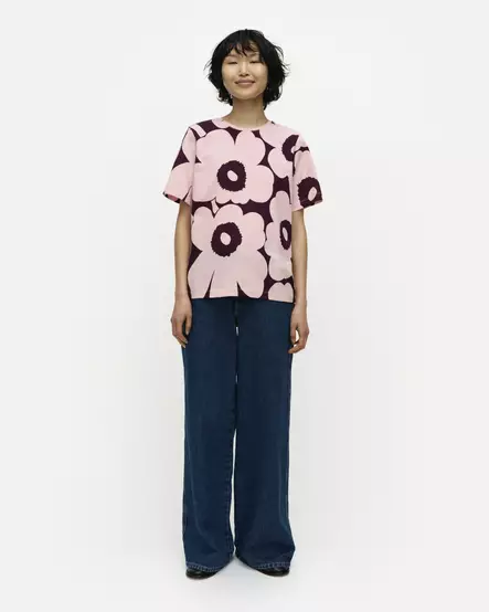 Marimekko Tunnit Unikko T-Paita - Trikoopaidat ja Collegepaidat - 096340-340 - 1