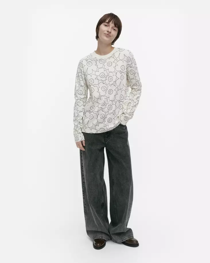 Marimekko Sekunti Piirto Unikko Trikoopaita - Trikoopaidat ja Collegepaidat - 094664-190 - 1