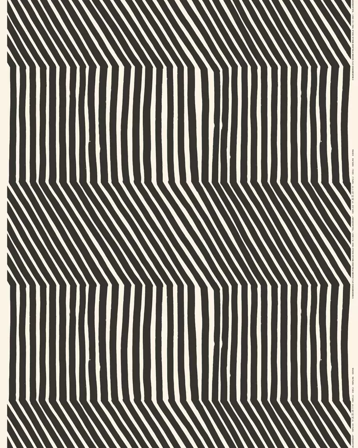 Marimekko Kalasääski Akryylipinnoitettu Puuvillakangas, puuvilla, hiili - Marimekko Akryylipinnoitettu Kangas - 6411254939710 - 1