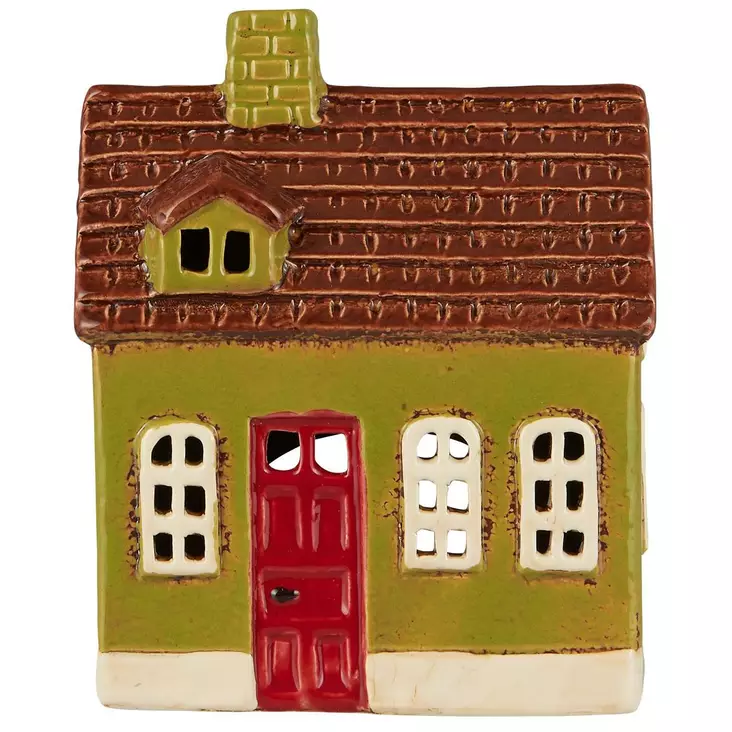 IB laursen DENMARK My Home Town Keraaminen Talolyhty Tuikulle - Sisustusesineet - 5709898367190 - 1