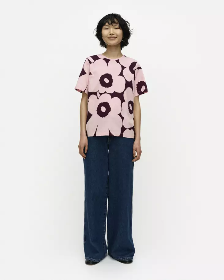 Marimekko Tunnit Unikko T-Paita - Trikoopaidat ja Collegepaidat - 096340-340 - 1
