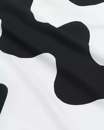 Marimekko Lokki Puuvillakangas, valkoinen, musta - Marimekko Kankaat - 6411255041351 - 1