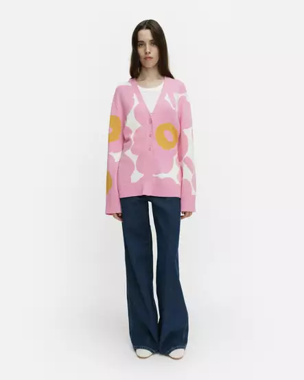 Marimekko Puhaltaa Unikko Puuvillaneuletakki - Neuletakit - 095494-321 - 1