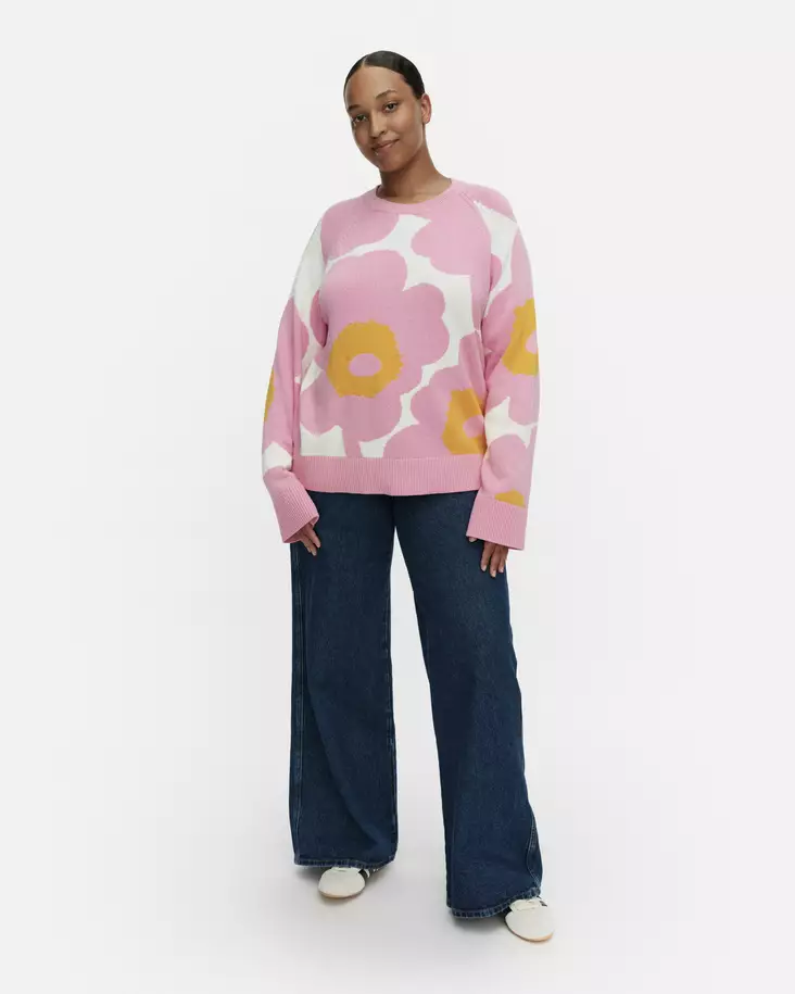 Marimekko Loitsu Unikko Puuvillaneulepusero - Neuletakit - 095493-321 - 1