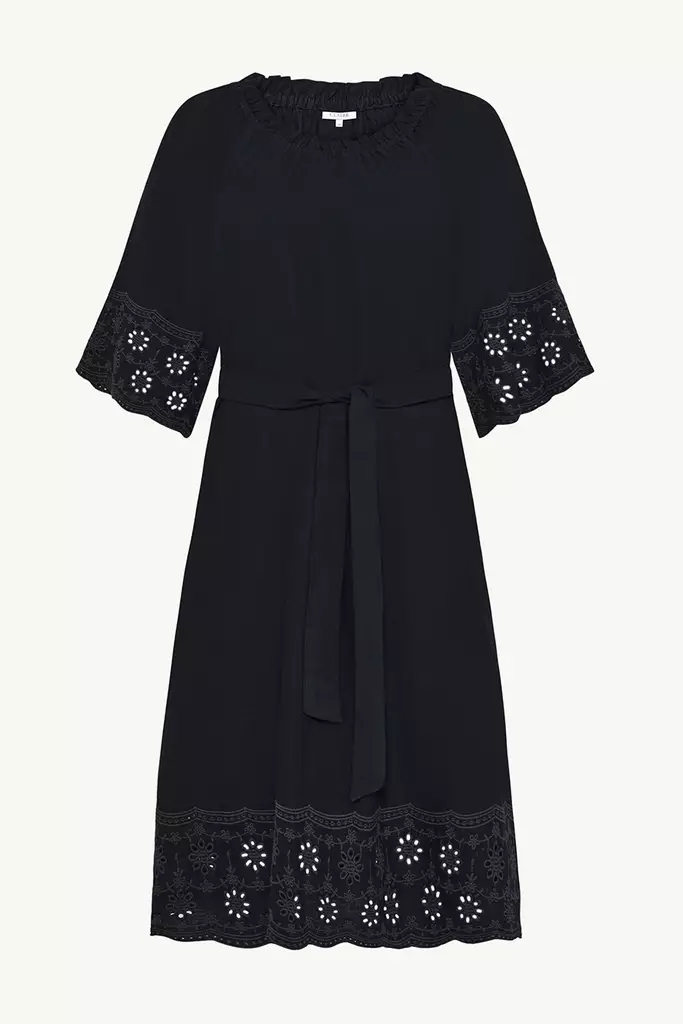 CLAIRE Danniella Lyhythihainen Pellava-viskoosimekko - Kangasmekot - 25229973226-3151 - 1