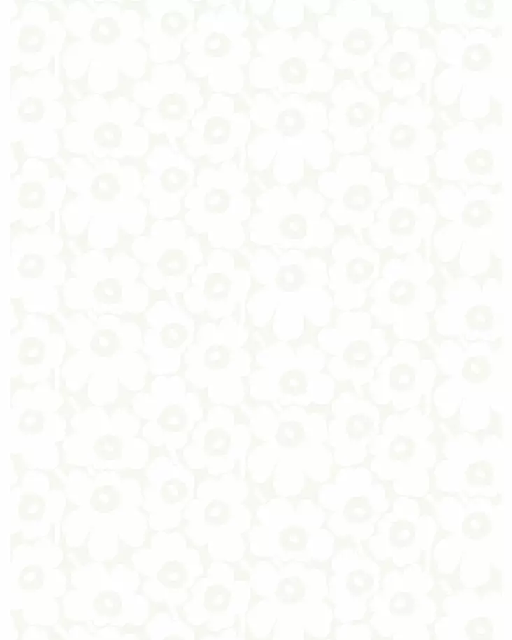 Marimekko Pieni Unikko Puuvillakangas, valkoinen - Marimekko Kankaat - 6411255019671 - 1