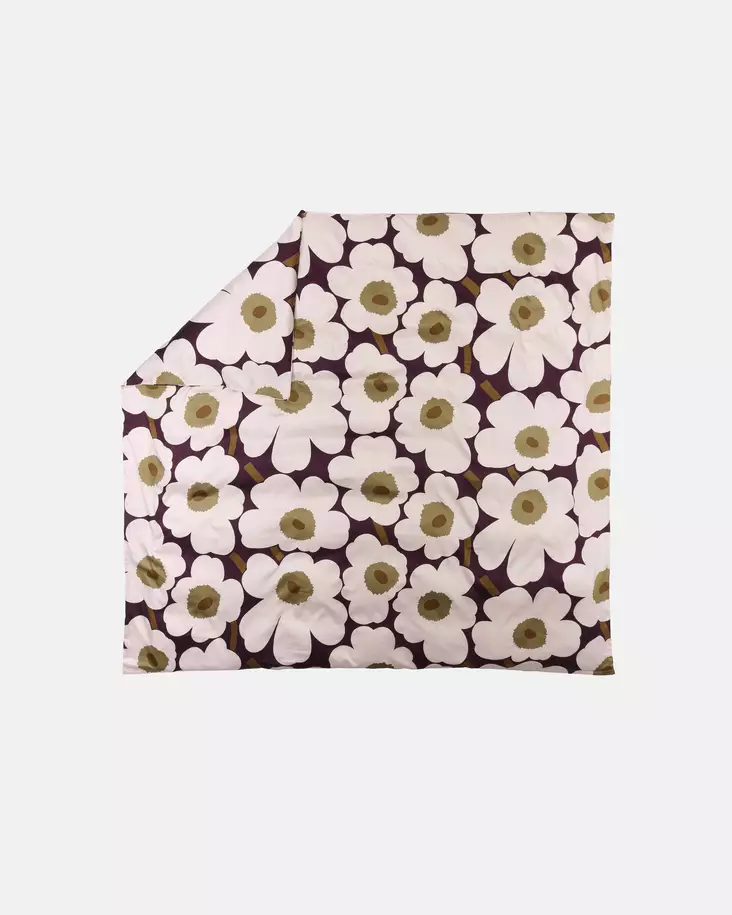 Marimekko Unikko Satiini Tuplapussilakana 240x220 cm - Marimekko Pussilakanat ja tyynyliinat - 6411255134831 - 1