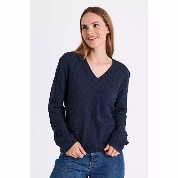 FREE/QUENT Dodo Puuvillaneulepusero Kuvioneulos - Neulepaidat, -tunikat, -mekot - 261207400-7011 - 1