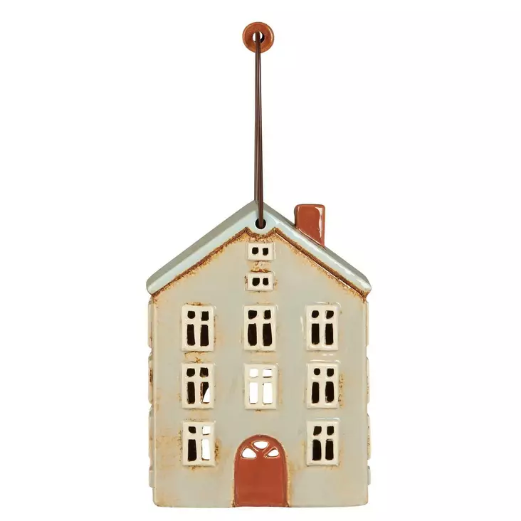 IB laursen DENMARK Nyhavn Keraaminen Talolyhty Kahvalla - Sisustusesineet - 5709898371241 - 1