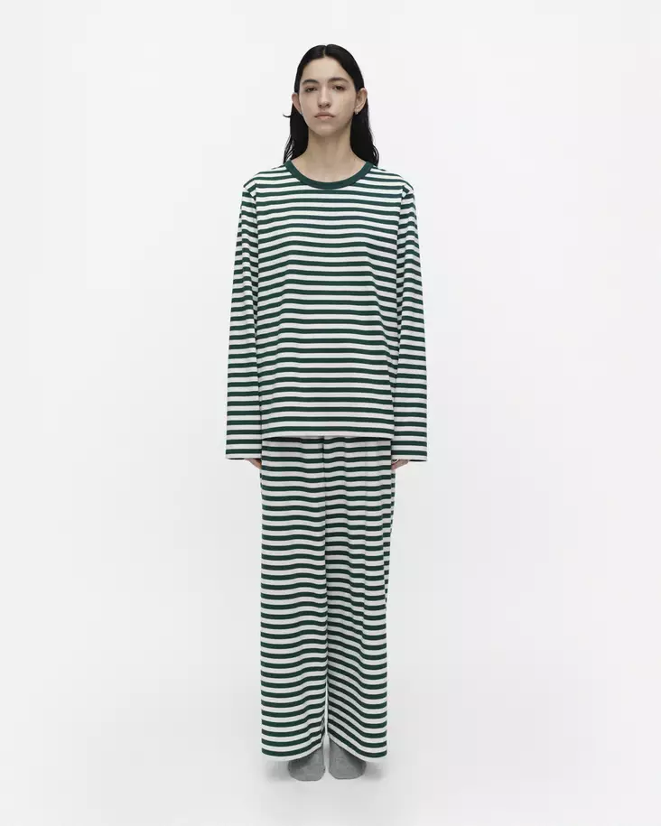 Marimekko Caissa Tasaraita Trikoohousut - Pitkät housut - 096248-061 - 1