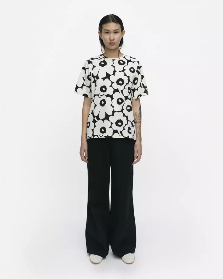 Marimekko Tunnit Unikko T-Paita - Trikoopaidat ja Collegepaidat - 095848-191 - 1
