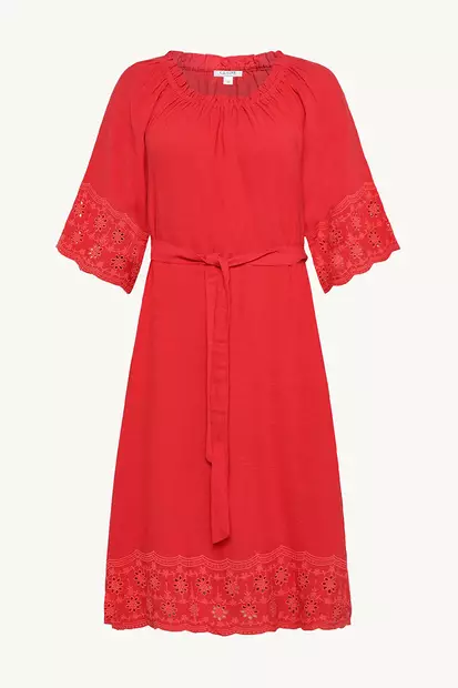 CLAIRE Danniella Lyhythihainen Pellava-viskoosimekko - Kangasmekot - 25229973226-4352 - 1