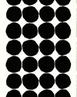 Marimekko Kivet Puuvillakangas, valkoinen, musta - Marimekko Kankaat - 6411254992272 - 1