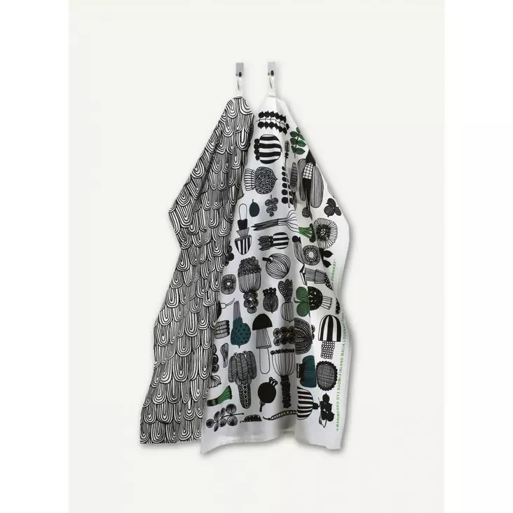 Marimekko Puutarhurin parhaat -keittiöpyyhe 2kpl 47x70 cm - Marimekko Keittiötekstiilit - 6411254096802 - 1