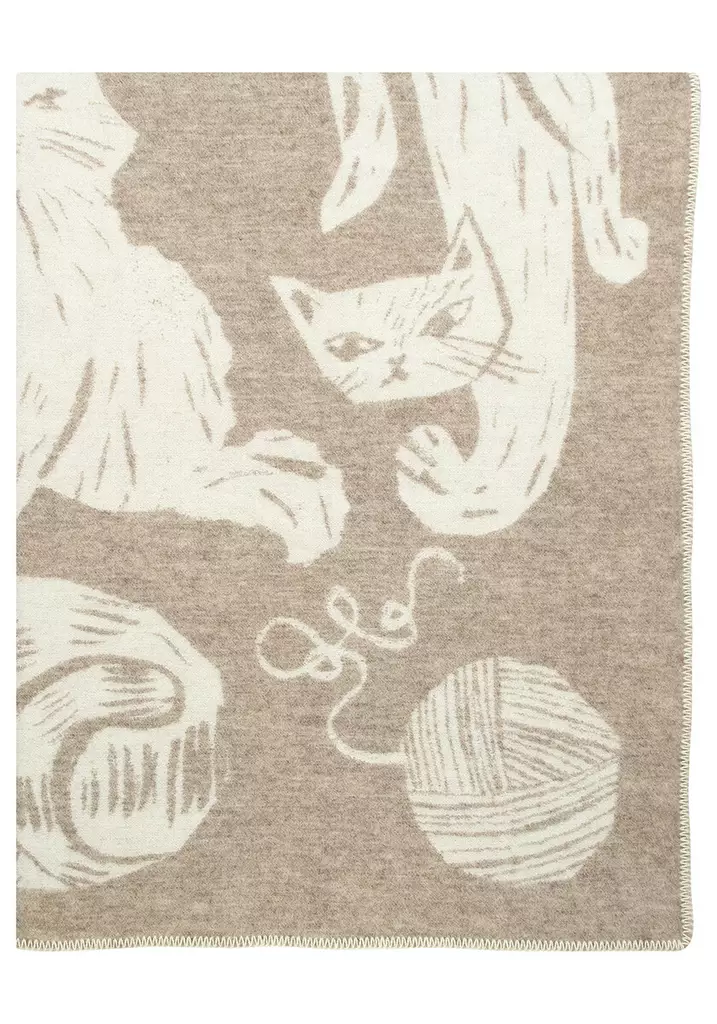 LAPUAN KANKURIT Kissanpäivät Villahuopa 130x180 cm - Huovat - 6417695129420 - 1