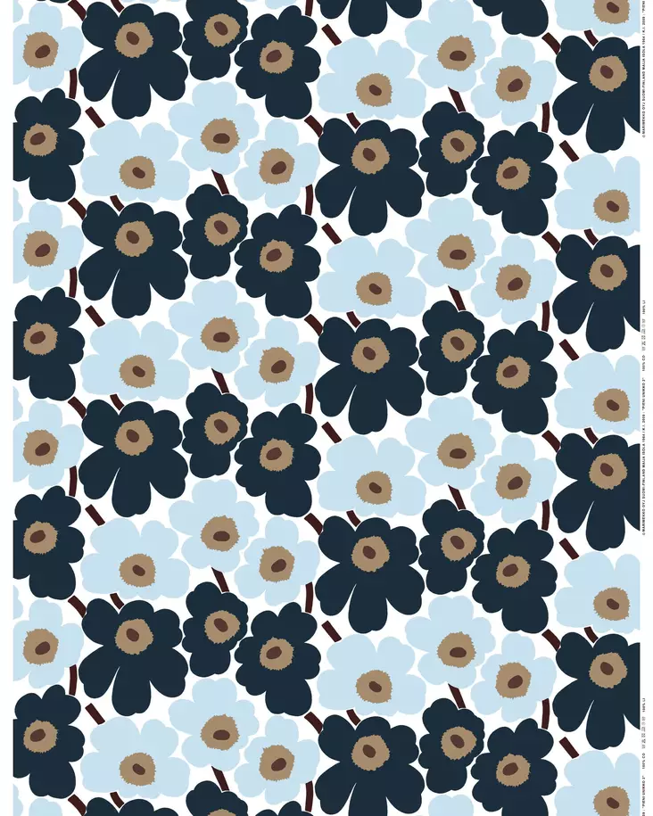 Marimekko Pieni Unikko Akryylipinnoitettu Puuvillakangas - Marimekko Akryylipinnoitettu Kangas - 6411255125242 - 1