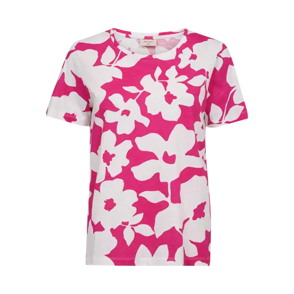 FREE/QUENT FQVIVA Kuosillinen Lyhythihainen Paita - Trikoopaidat ja Collegepaidat - 262206665-1112 - 1