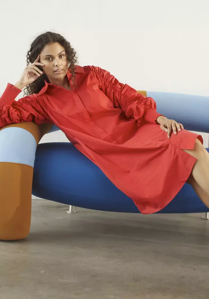 I say Sigga Deco Pitkähihainen Paitamekko - Kangasmekot - 26157847-432 - 1