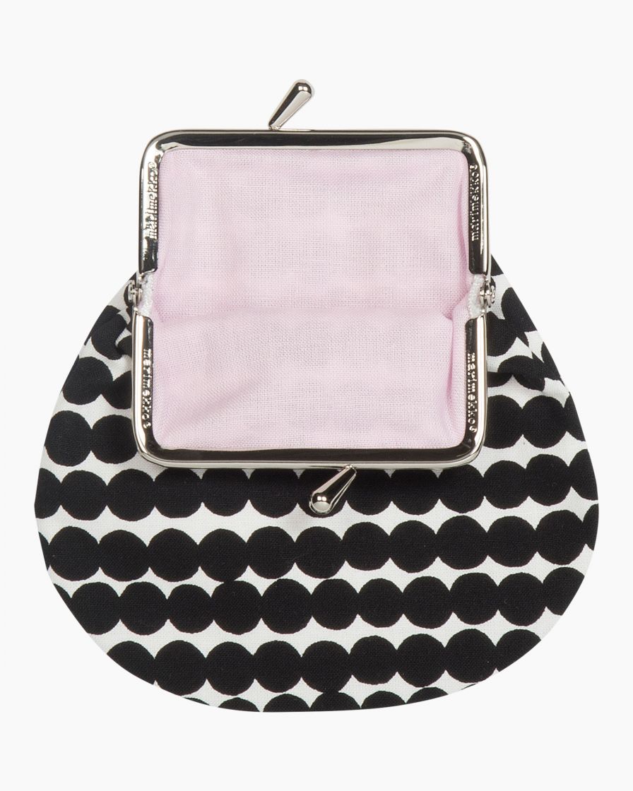 Marimekko Rasymatto Pieni Kukkaro Valkoinen Musta Iloinen Viivi Verkkokauppa