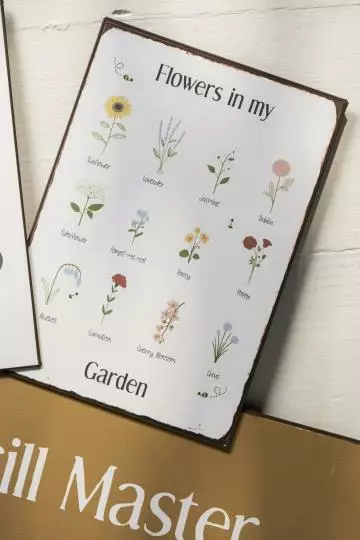 IB laursen DENMARK Metallikyltti "Flowers in my Garden" - Sisustustaulut - 5709898360573 - 2
