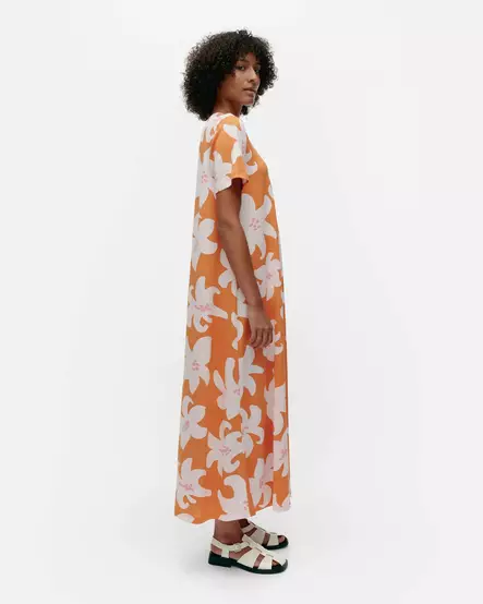 Marimekko Kalliokielo Villinarsissi Mekko - Trikoomekot ja Collegemekot - 094214-233 - 2