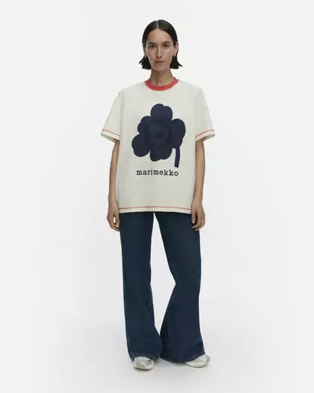 Marimekko Kioski Tarttua Unikko Placement T-Paita - Trikoopaidat ja Collegepaidat - 095097-153 - 1