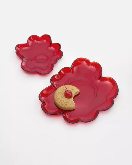 Marimekko Unikko Lasilautanen 20 cm - Marimekko Lautaset - 6411255155263 - 2