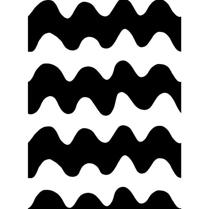 Marimekko Lokki Puuvillakangas, valkoinen, musta - Marimekko Kankaat - 6411253746043 - 1