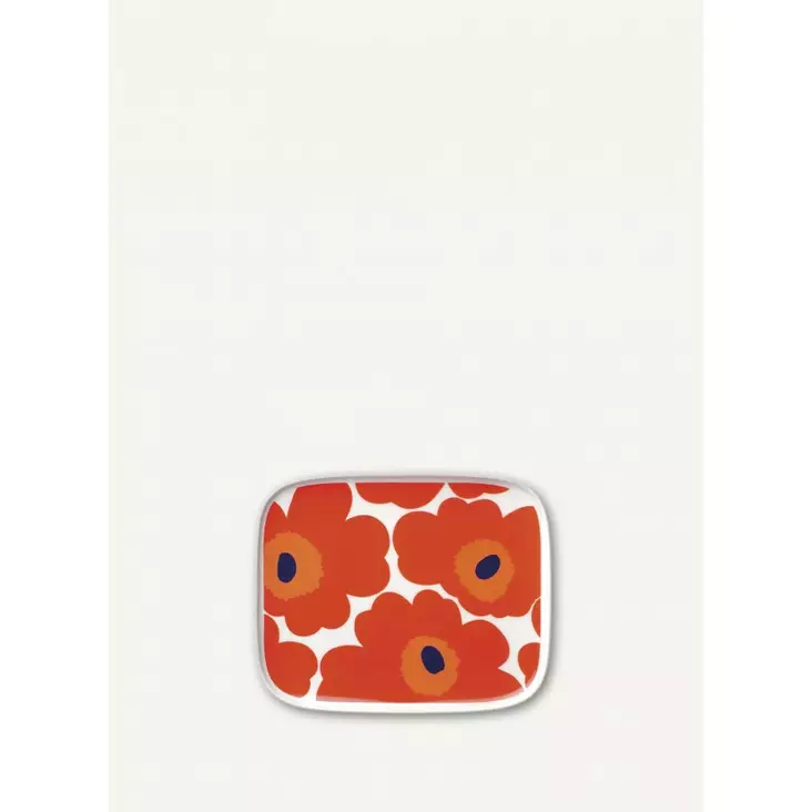 Oiva/Unikko -lautanen 15x12 cm - Marimekko Lautaset - 6411253280103 - 1