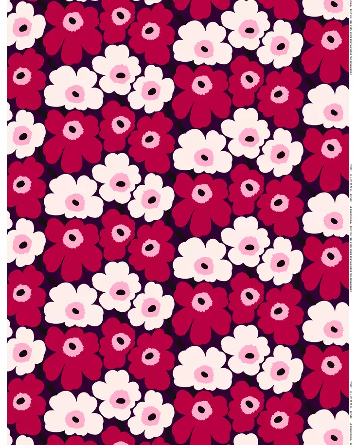 Marimekko Pieni Unikko Akryylipinnoitettu Puuvillakangas - Marimekko Akryylipinnoitettu Kangas - 6411255125853 - 1