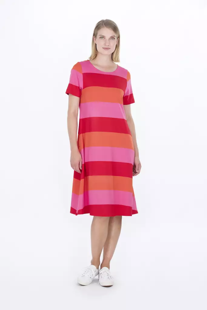 FALLA FINLAND Kiuru Raidallinen Trikoomekko - Trikoomekot ja Collegemekot - 2513511522522-003 - 1