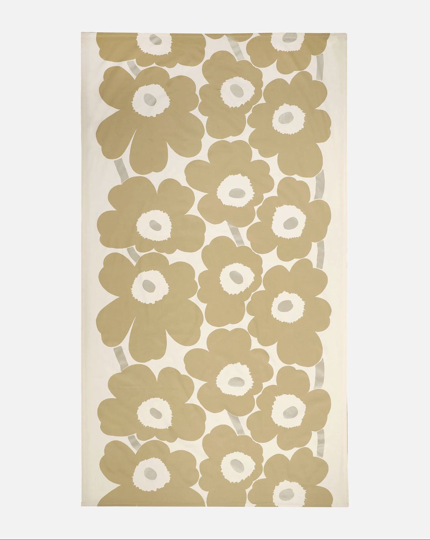Marimekko Unikko Pöytäliina 140x250 cm Luonnonvalkoinen, hopea, beige