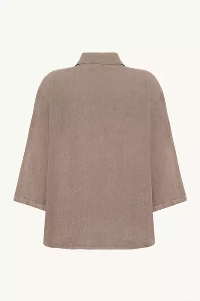 CLAIRE CWSANNA Pellavapaitapusero Vajaamittaiset Hihat - Kangaspaidat - 262200109-4534 - 2