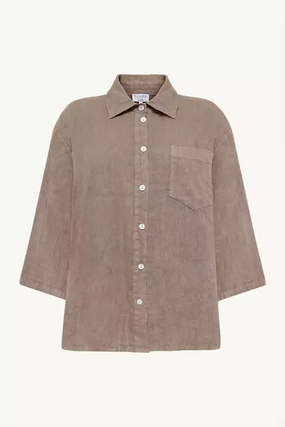 CLAIRE CWSANNA Pellavapaitapusero Vajaamittaiset Hihat - Kangaspaidat - 262200109-4534 - 1