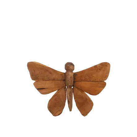 Differen design Koriste Perhonen Teakista 50x30 cm - Sisustusesineet - 7340025882445 - 1