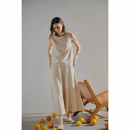 FREE/QUENT FQLAVA Hihaton Pellava-Viskoosipaita - Kangaspaidat - 262124867-7044 - 1