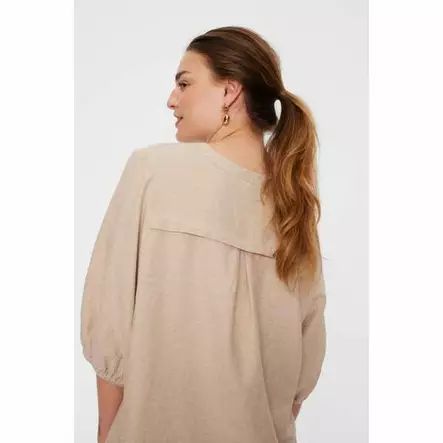 FREE/QUENT FQLAVA Pellava-Viskoosi Pusero V-Pääntie - Kangaspaidat - 262204290-7044 - 2