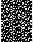 Marimekko Pieni Unikko Puuvillakangas, valkoinen, musta - Marimekko Kankaat - 6411255042624 - 1