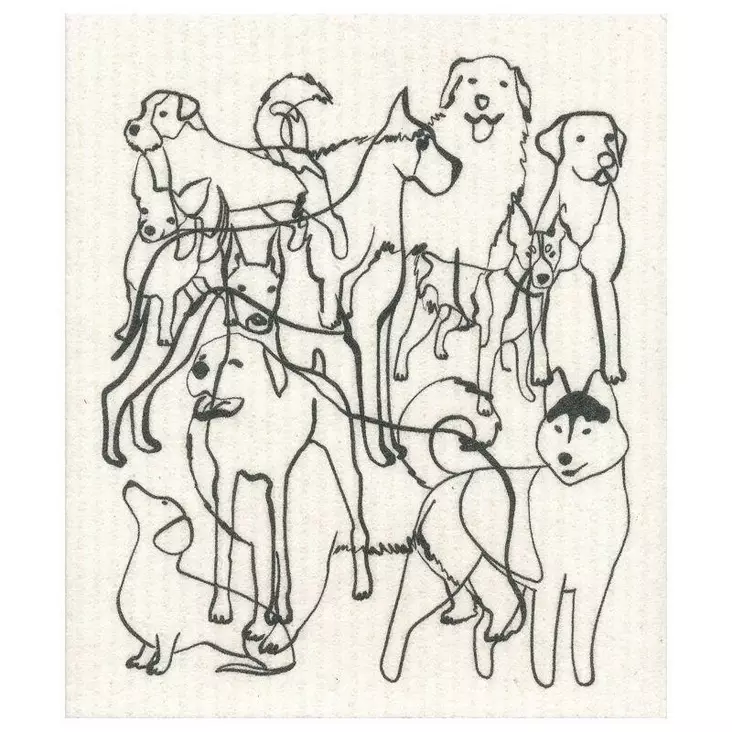 MORE JOY Tiskirätti Koiralauma Kahina - Keittiötekstiilit - 6430026062364 - 1