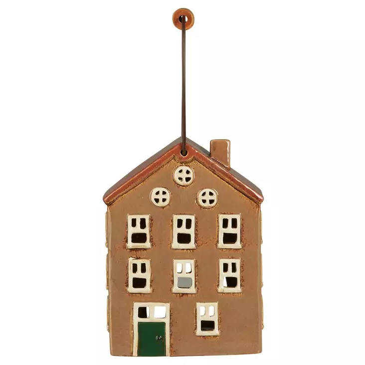 IB laursen DENMARK Nyhavn Keraaminen Talolyhty Kahvalla - Sisustusesineet - 5709898371234 - 1