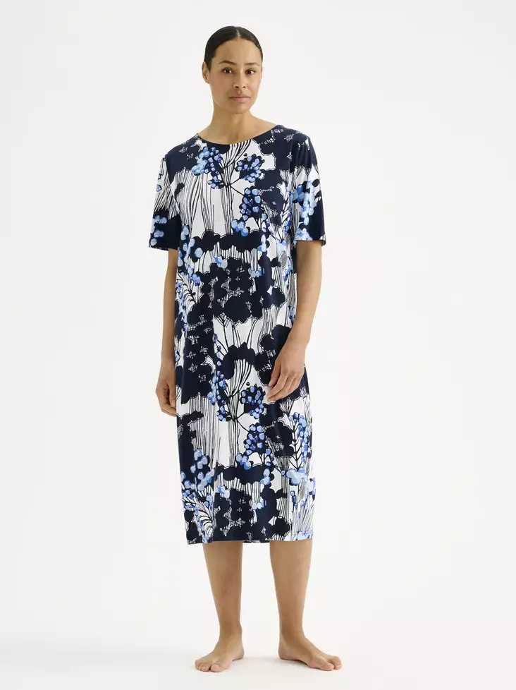 Nanso Kirjokerttu Pitkä Yöpaita - Yöasut - 26229347-2684 - 1