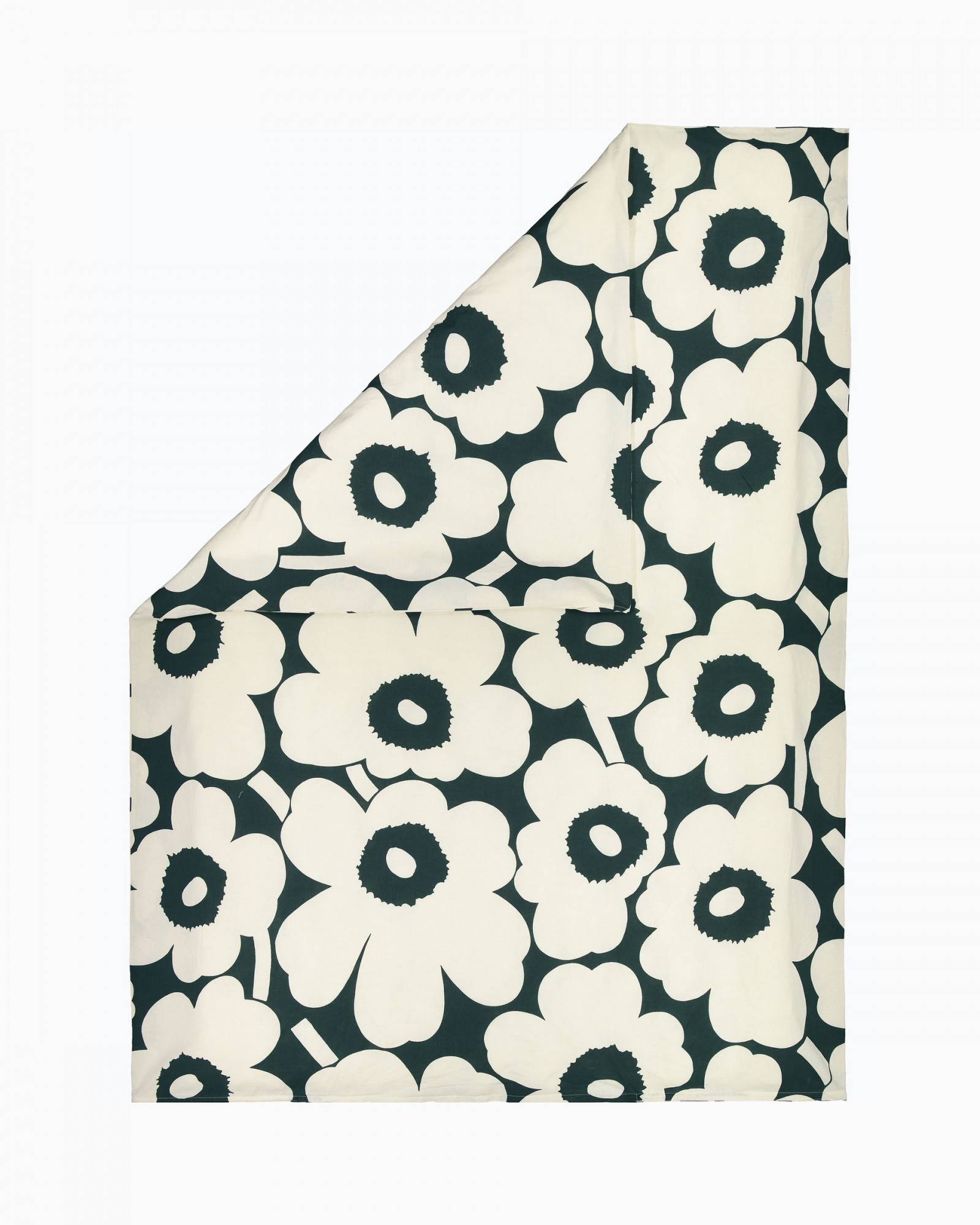 Marimekko Unikko pussilakana 240x220cm 681/211,tummanvihreä,puuvilla