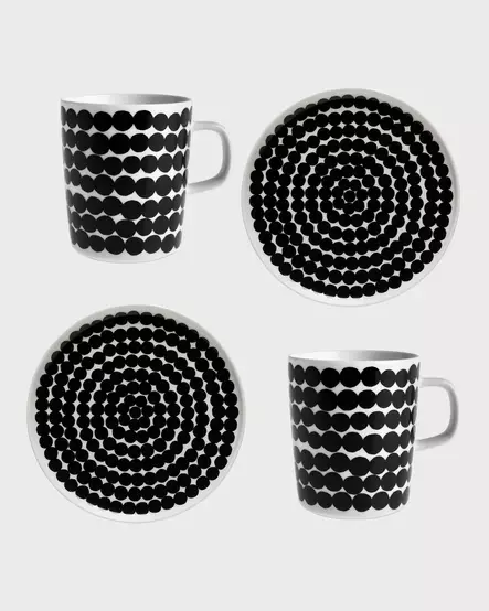 Marimekko Oiva Siirtolapuutarha Aamiaissetti 2 kpl muki + 2 kpl lautanen - Marimekko Kupit ja mukit - 6411254723555 - 1