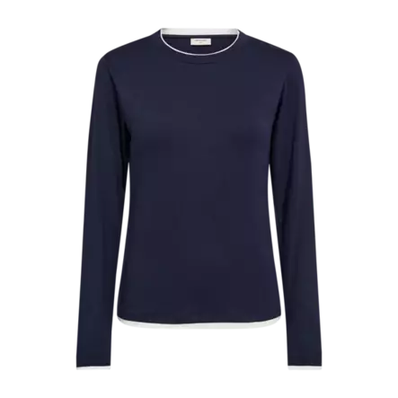 FREE/QUENT FQALVIN Viskoosielastaani Pitkähihainen Pusero - Trikoopaidat ja Collegepaidat - 261207725-7105 - 1