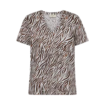 FREE/QUENT FQVIVA Kuosillinen Lyhythihainen Paita - Trikoopaidat ja Collegepaidat - 262208362-1185 - 1