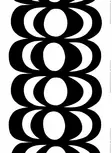 Marimekko Kaivo Puuvillakangas, valkoinen, musta - Marimekko Kankaat - 6411253183275 - 1