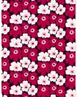 Marimekko Pieni Unikko Puuvillakangas, luumu, karpalo, luonnonvalkoinen, ruusu - Marimekko Kankaat - 6411255125815 - 1