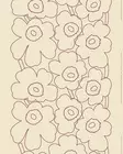 Marimekko Piirto Unikko Puuvilla-Pellavakangas, pellava, karpalo - Marimekko Kankaat - 6411255123835 - 1
